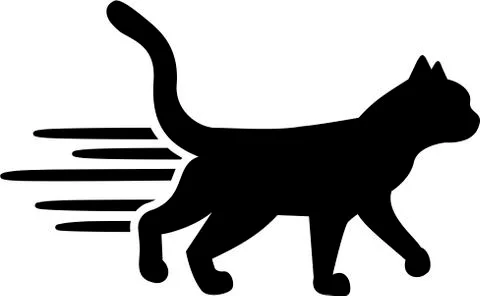 Running cat Stock Illustration