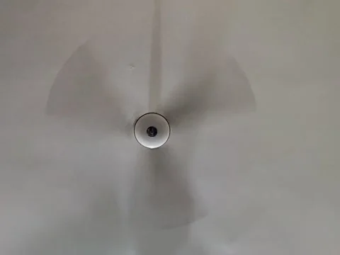 Running ceiling fan of white coloured 動画素材 201308878