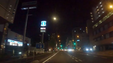 Running in the city at night Stock Footage 241154147