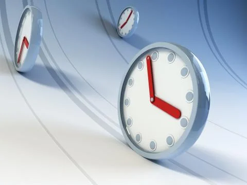 Running clocks Illustrazione stock