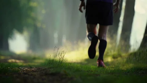 Running close-up. Stock Footage 156456799