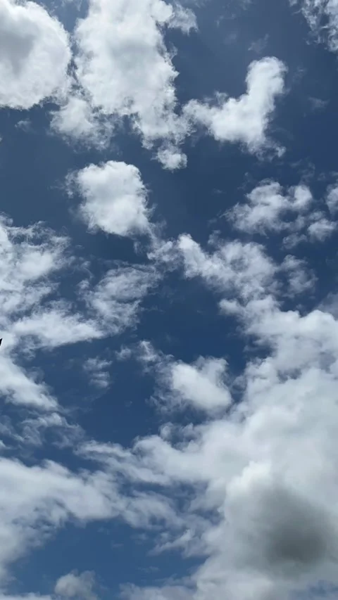 Running clouds background. Time lapse of blue clouds during the day. Video stock 301166397