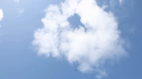 Running Clouds On Blue Sky Stock Footage 114657641