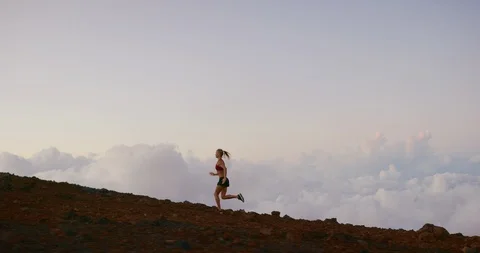 Running in the clouds Stock Footage 119403561