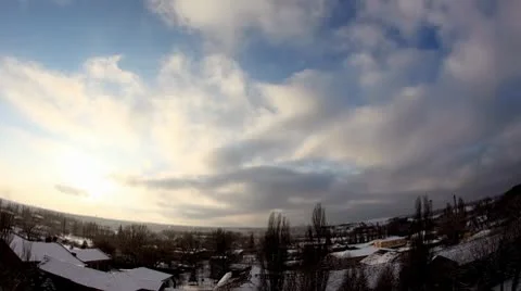 Running Cloudy sky with fisheye view, texture, background  (Time Lapse) Stock Footage 10610460