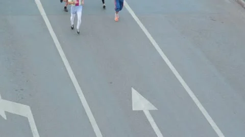 Running clouns Stock Footage 20588624