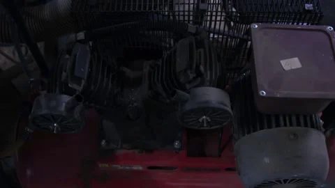 A running compressor in closeup Stock Footage 133359270