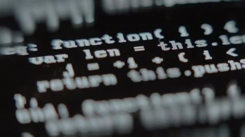 Running computer hacking code, macro view Stock Footage 292448058