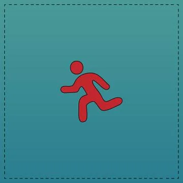 Running computer symbol Stock Illustration