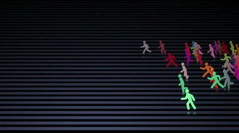 Running crowd Vidéo 7747756