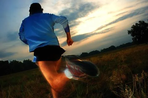 Running at dawn Fotos Stock