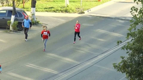 The running day Stock Footage 80855692