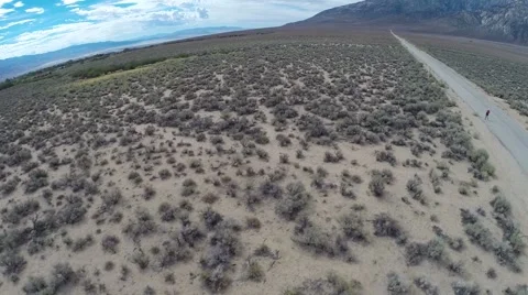 Running On The Desert Stock Footage 44792891