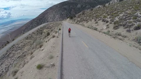 Running On The Desert Stock Footage 44793100