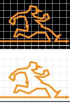 Running diagram Stock Illustration