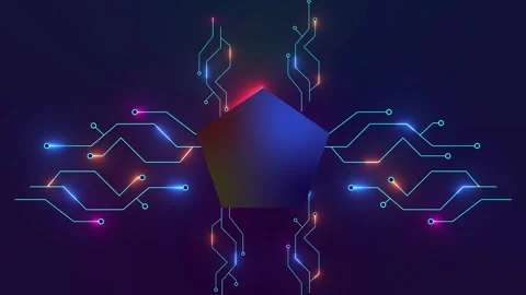 Running Digital Lines. Video stock 296003712