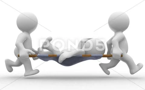 Running doctors Stock Illustration