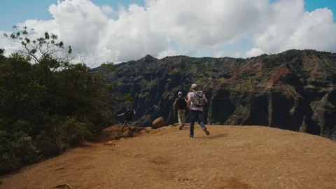 Running Down On Cliff Stock Footage 75267440