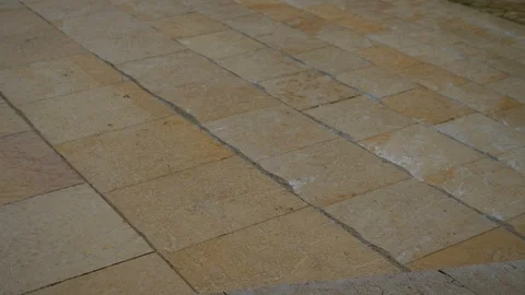 Running down steps water feature Stock Footage 89134060