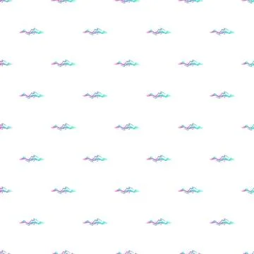 Running duck pattern in bright colorful seamless design Stock Illustration