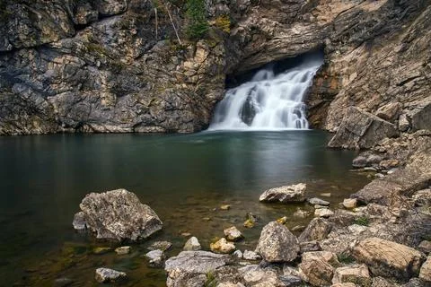 Running Eagle Falls Stock Photos