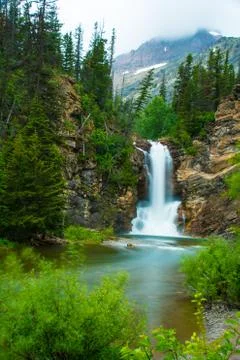 Running Eagle Falls (Trick Falls) Stock Photos