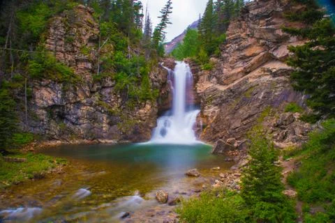 Running Eagle Falls (Trick Falls) Stock Photos