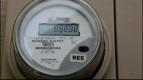 Running Electric Meter Stock Footage 25054030