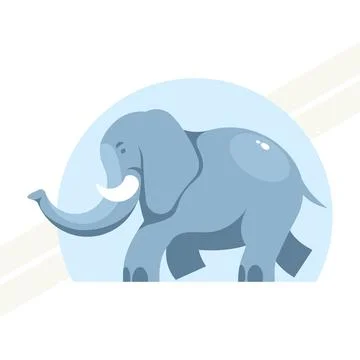 Running-elephant Stock Illustration