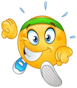 Running emoticon Illustrazione stock
