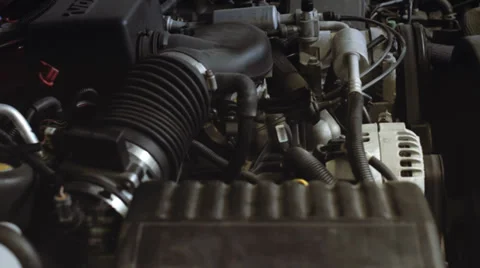 Running Engine Slider Stock Footage 33579399