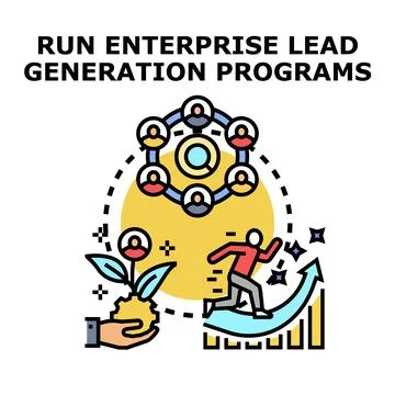 Running enterprise lead generation programs for business growth Stock Illustration