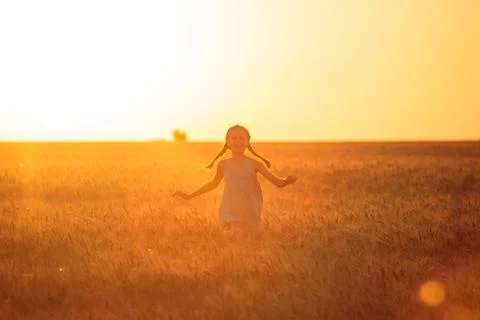 Running at the field Foto stock