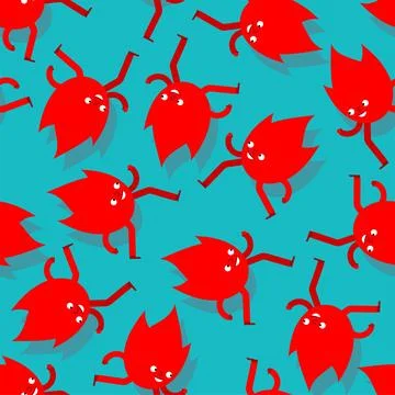 Running fire cartoon pattern seamless. Flame run background Illustrazione stock