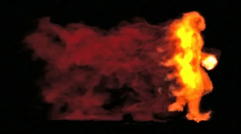 Running in flames Video stock 8520510