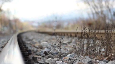 Running Focus on Railway Stock Footage 46125707