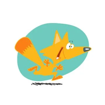 Running fox icon. Isolated vector sign symbol. Stock Illustration