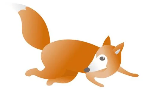 Running fox Stock Illustration