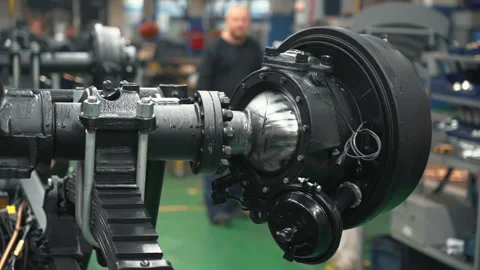 Running Gear Of Car For Assembling At Factory Of Automobile Manufacturer Stock Footage 271592403