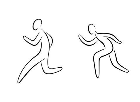 Running gestures Stock-Illustration