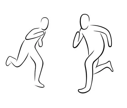 Running gestures Stock Illustration