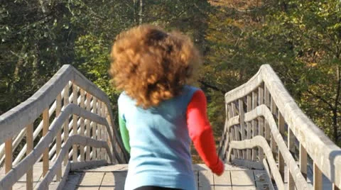 Running gir Stock Footage 10756576