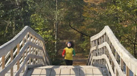 Running girl Stock-Footage 8983068