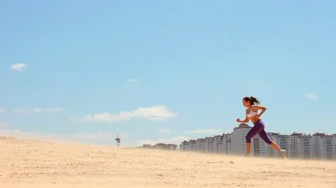 Running girl Stock-Footage 11209597