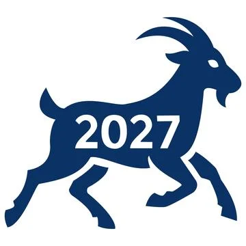 Running goat silhouette 2027 vector icon Stock Illustration