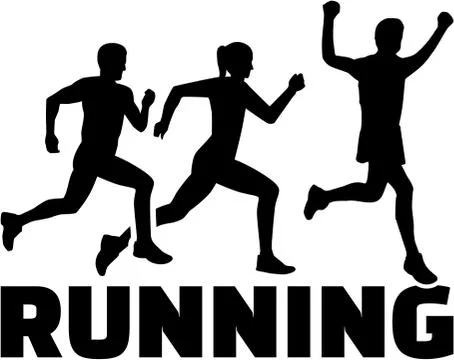 Running group Stock Illustration