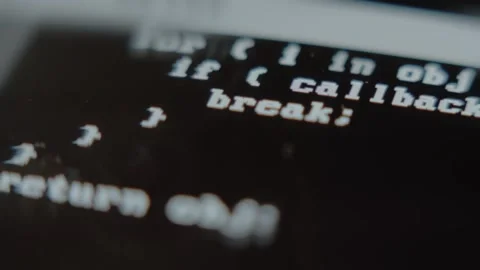 Running hacking code, macro view Stock Footage 292448068