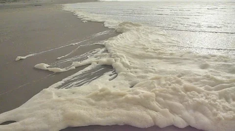 Running from High Ocean Waters Stock Footage 10884839