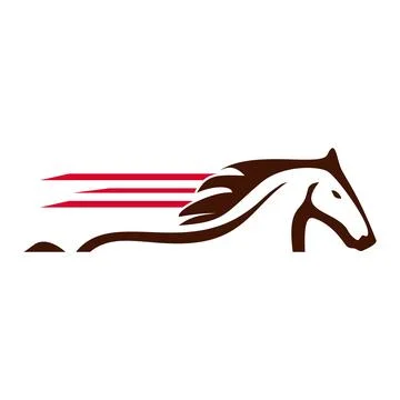 Running horse logo design template Stock Illustration