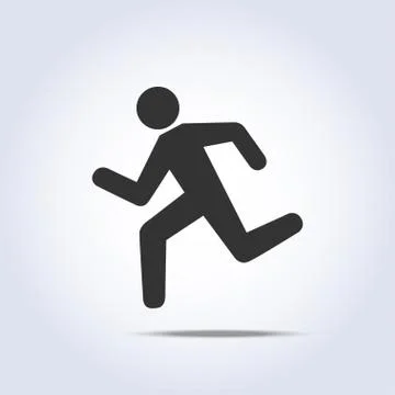 Running human icon Stock Illustration